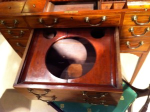 Basin Drawer of George III Mahogany Dressing Table