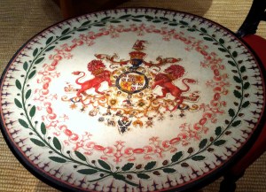 Antique Tilt Top Table With the Duke of Wellington's Crest