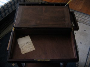 Georgian Military Campaign Writing Slope With Bottom Panel Raised