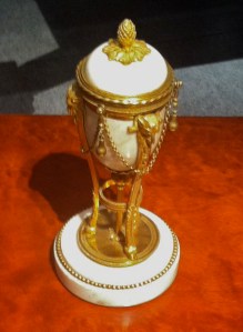 Regency gilt bronze and marble cassolettes c. 1815