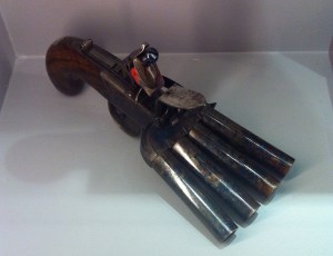 English Four-Barrelled Flintlock c 1810